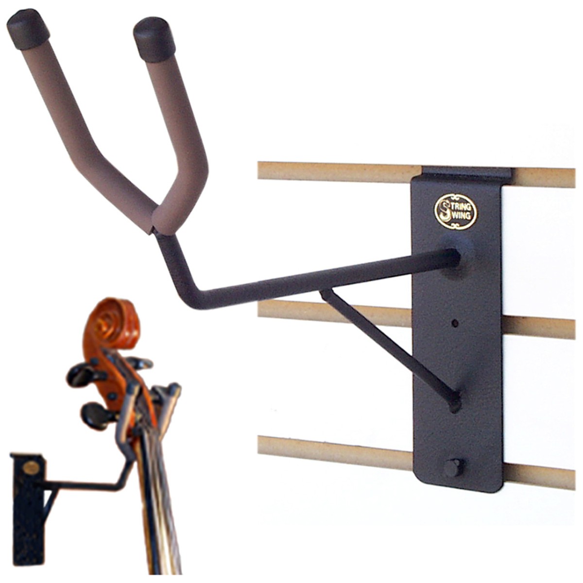 HH08 Vertical Wall Mount Bass Neck Support black