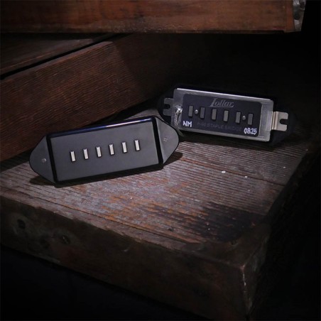 P-90 Staple Dogear medium wide Bridge matt black
