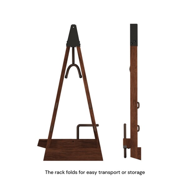 CC22 Guitar black walnut hardwood floor stand