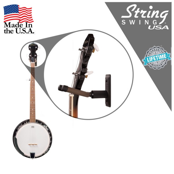 CC11B Banjo Hanger Wall Mount black