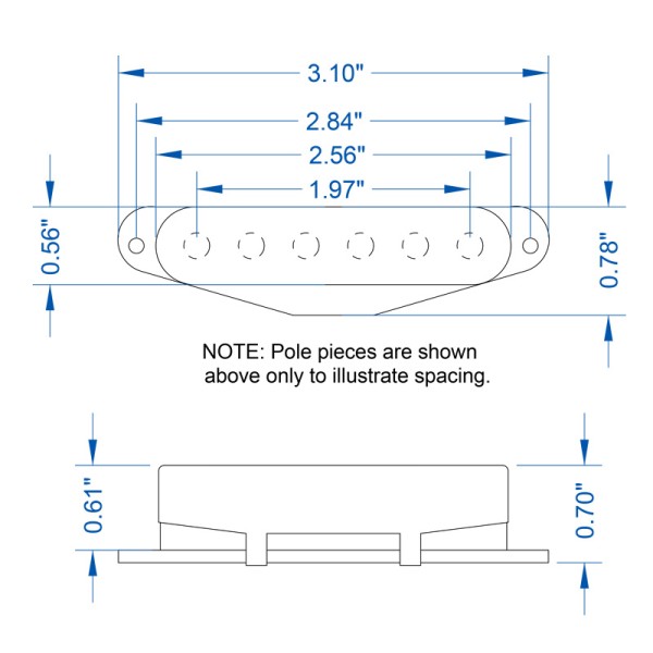 Alnico 3 T set nickel