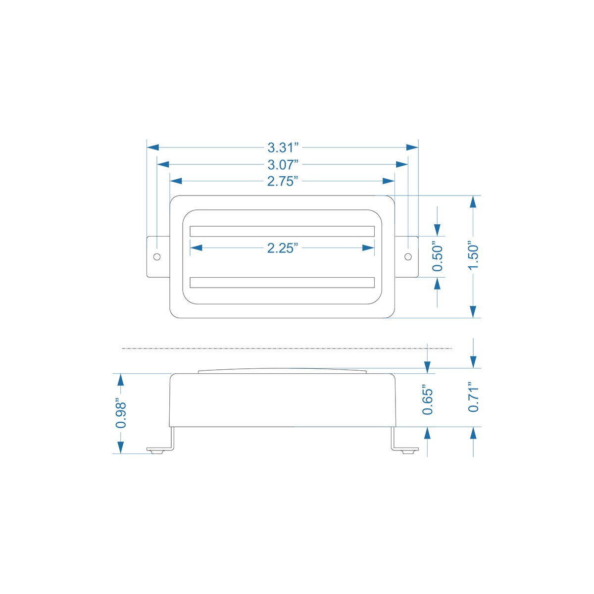 DB humbucker set chrome 4C