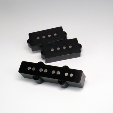 PJbass set (P-bass split-coil/J-bass HW) black 4S