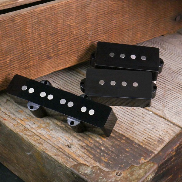 PJ-bass (P-bass split-coil/DC J-bass) set black 4S