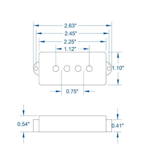 Pbass split coil black 4S