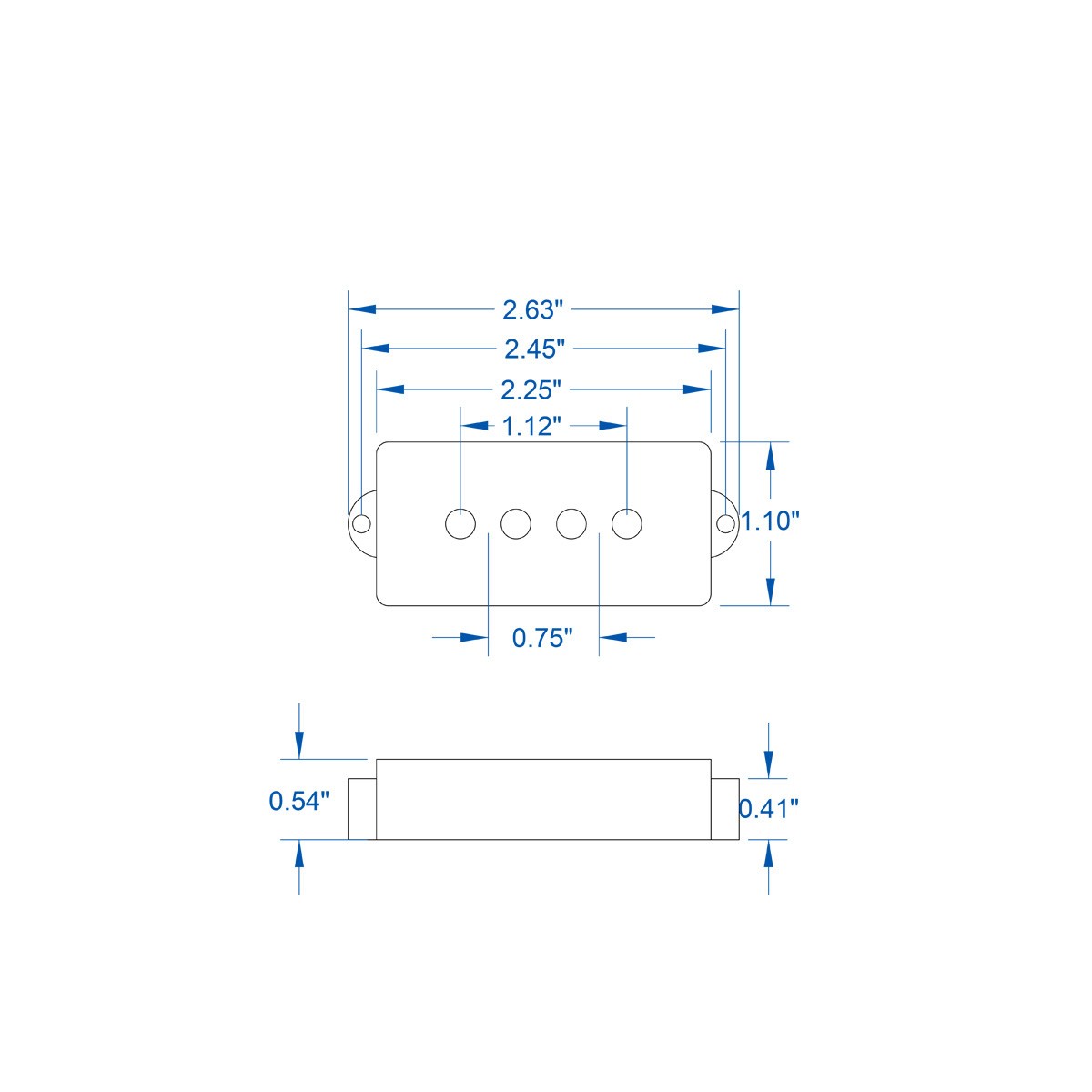 Pbass split coil black 4S