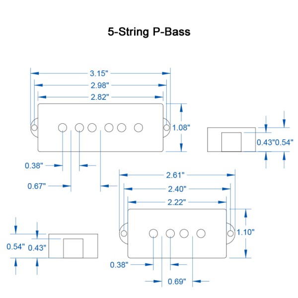 Pbass split coil 5S black