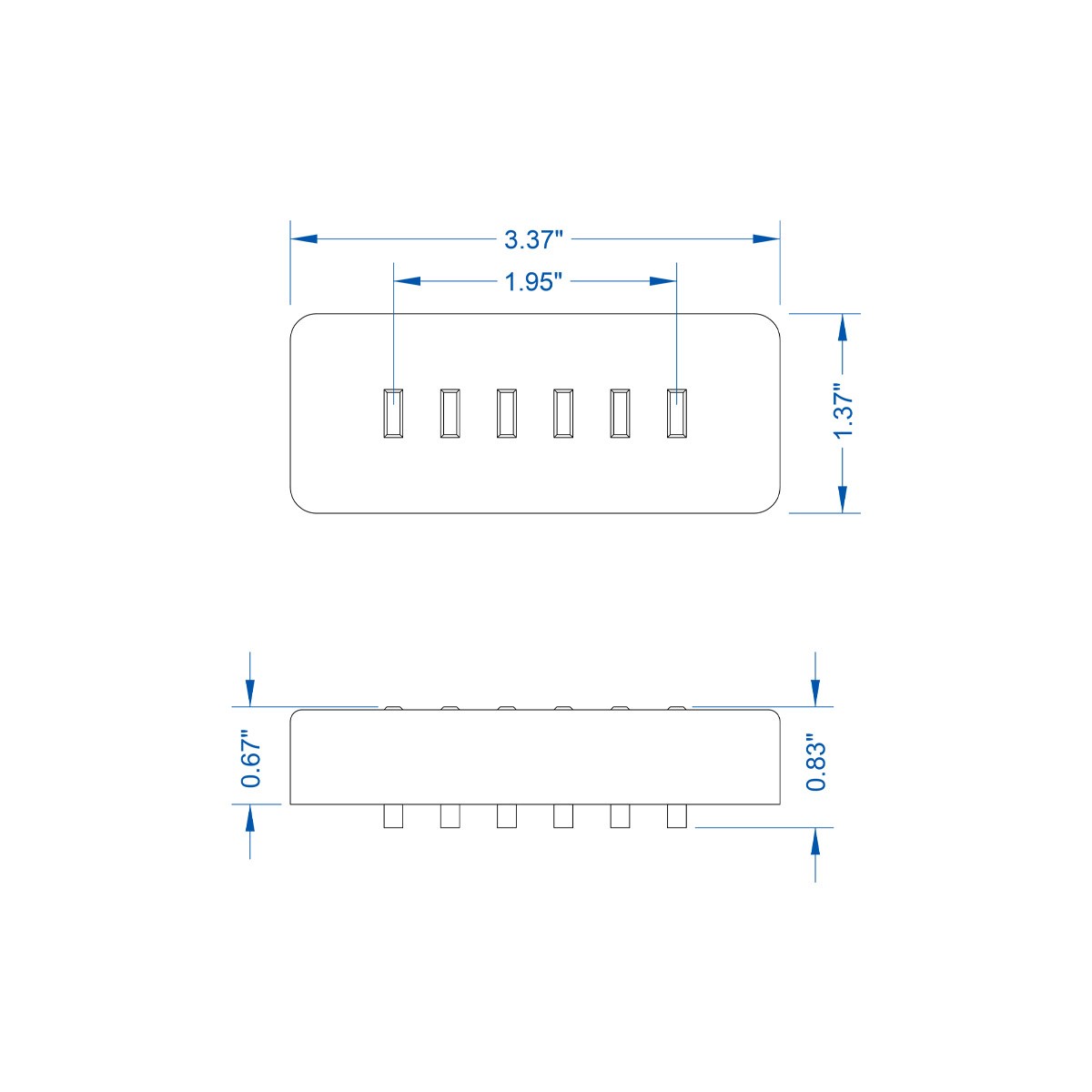 P90 Soapbar staple bridge black